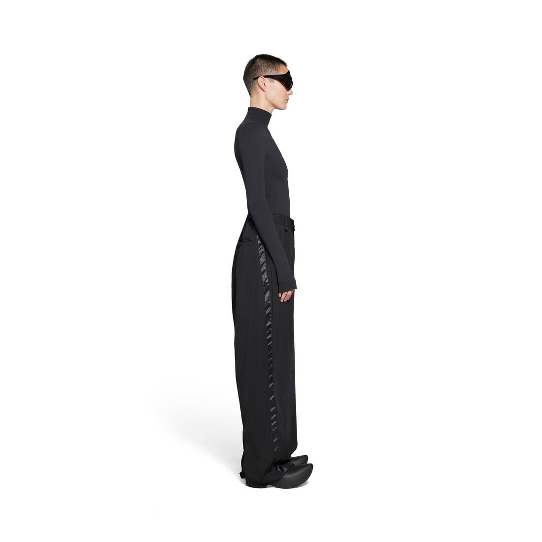Skater Tuxedo Pants in Black - 3