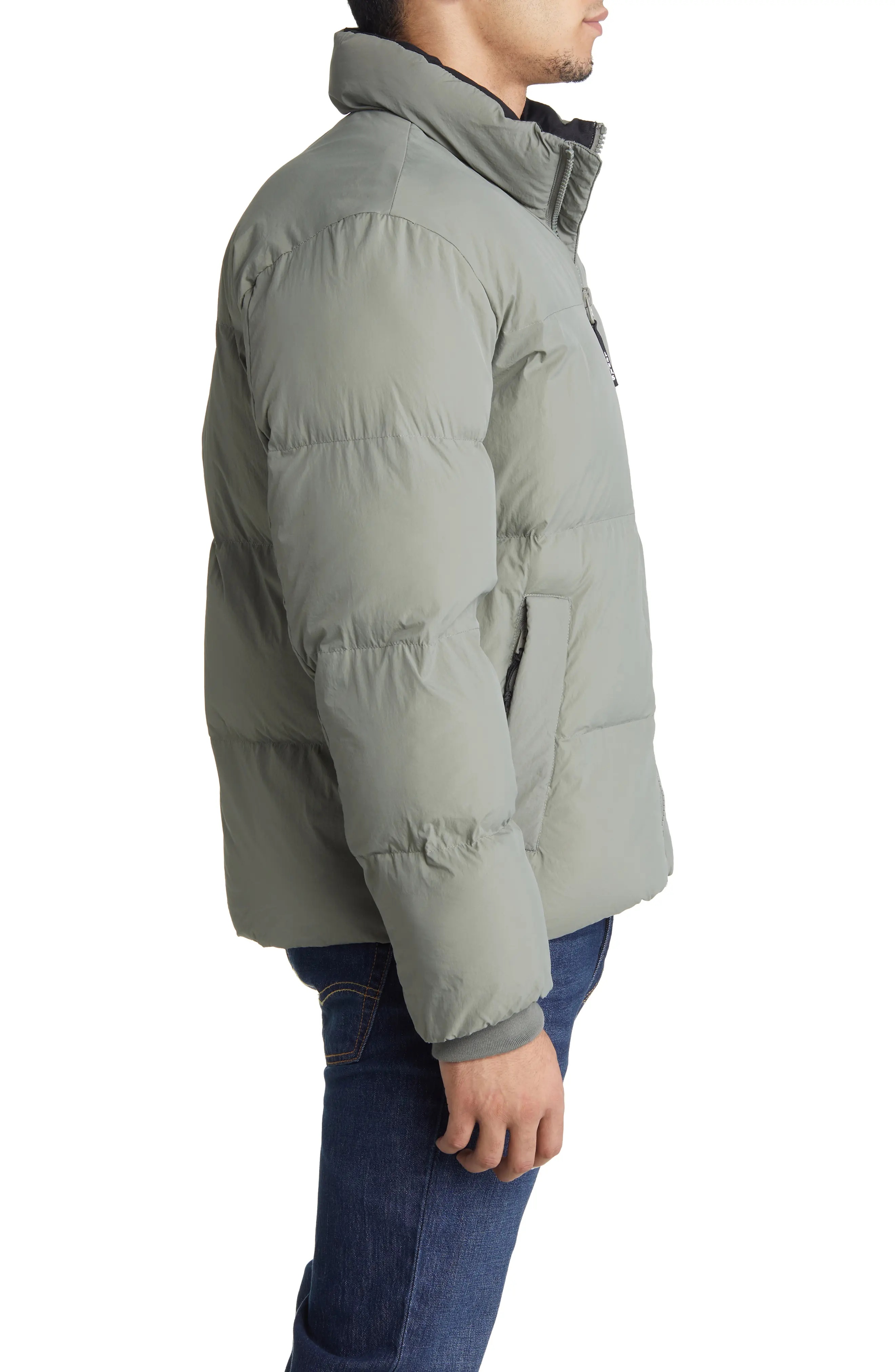 Stand Collar Puffer Jacket - 3