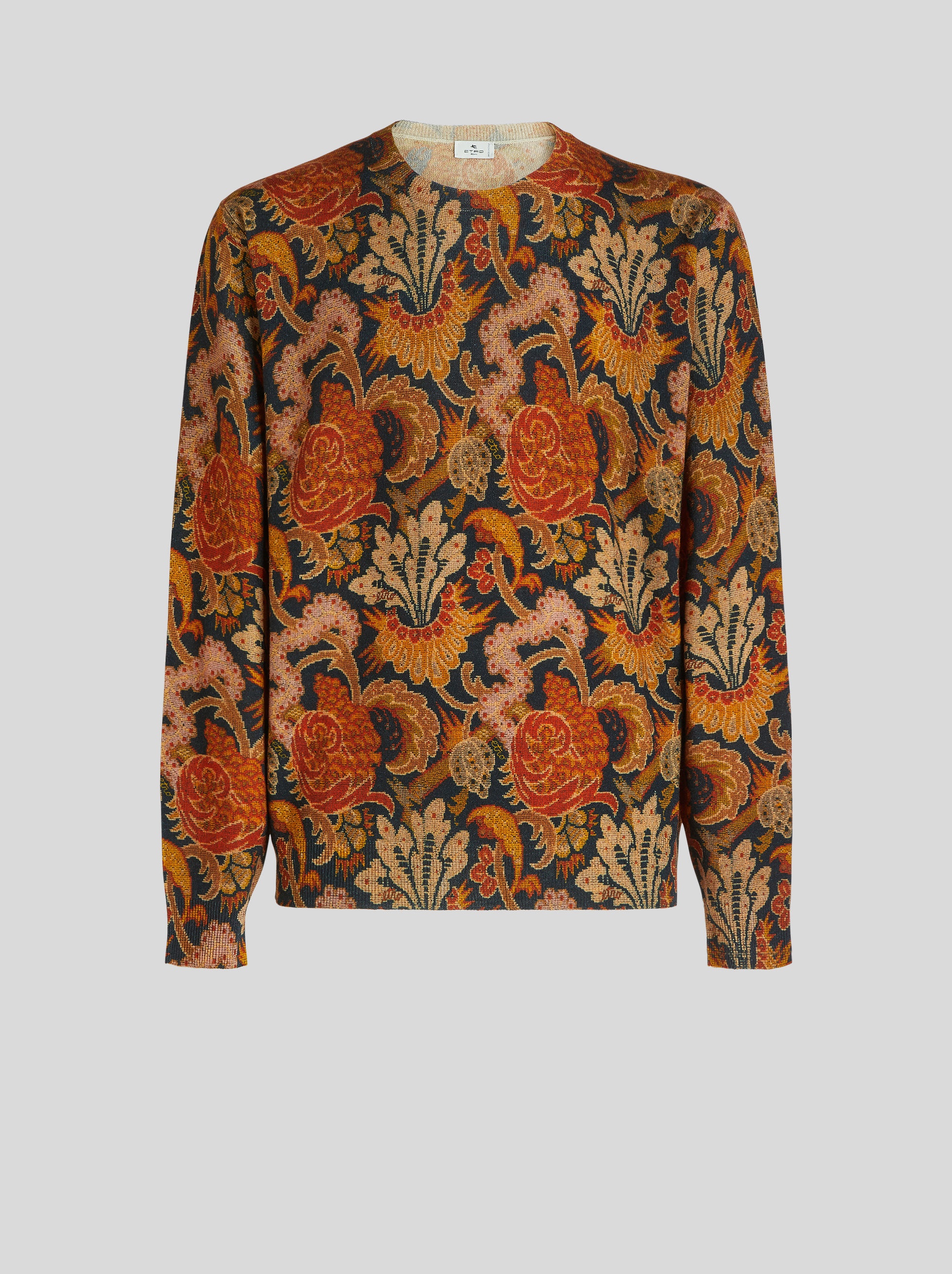 FLORAL MERINO WOOL JUMPER - 1