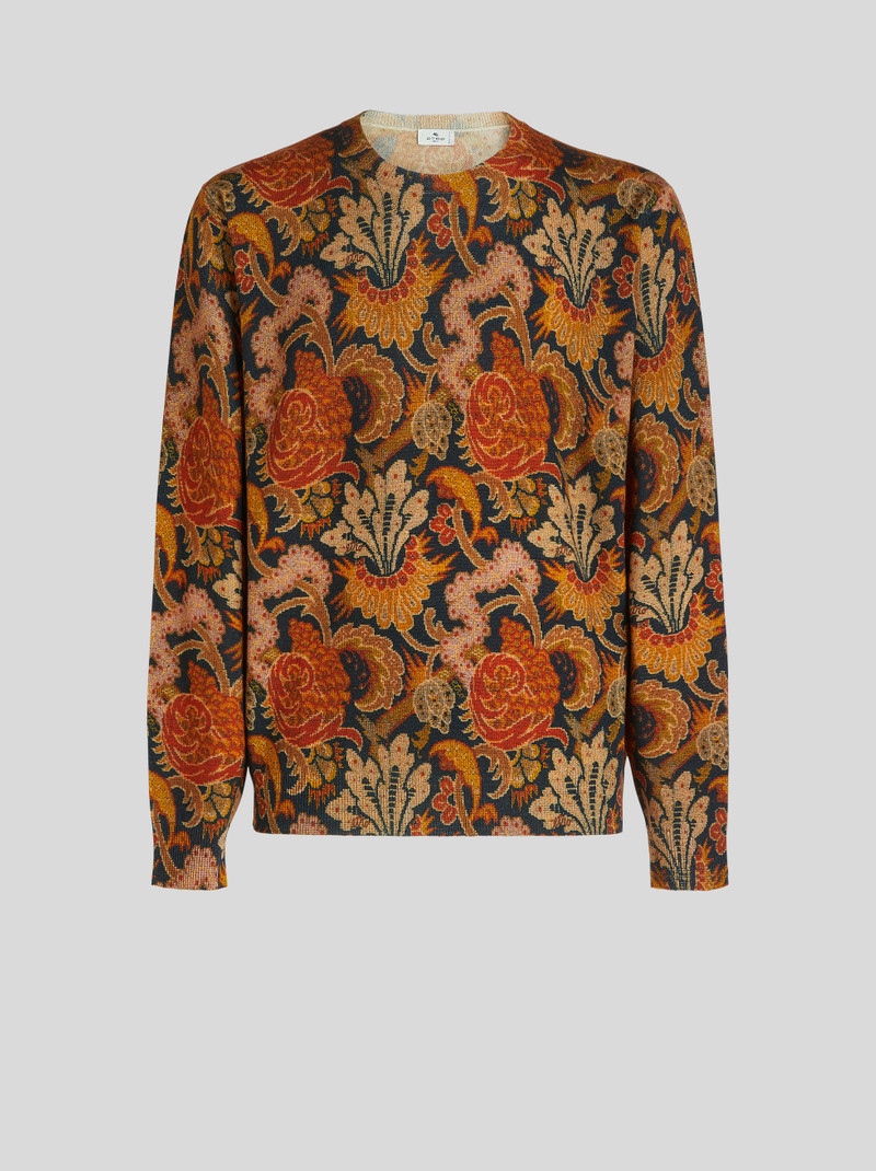 FLORAL MERINO WOOL JUMPER 1