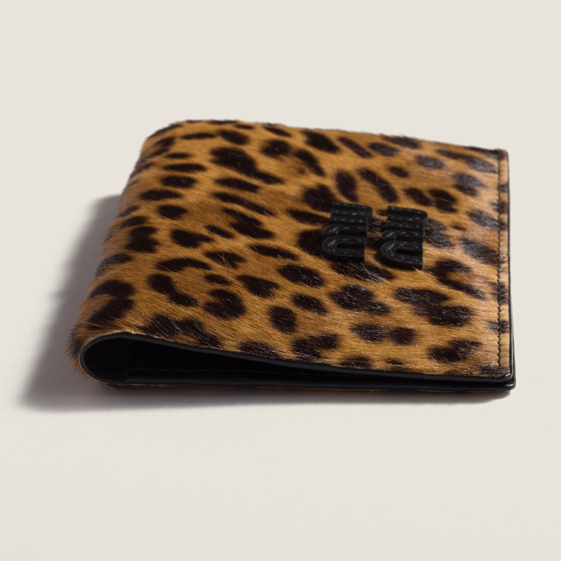 Miu Miu Calf hair leather envelope card holder outlook