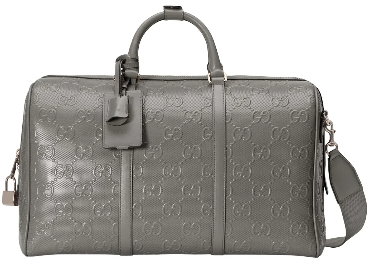 Gucci GG Embossed Duffle Bag Grey - 1