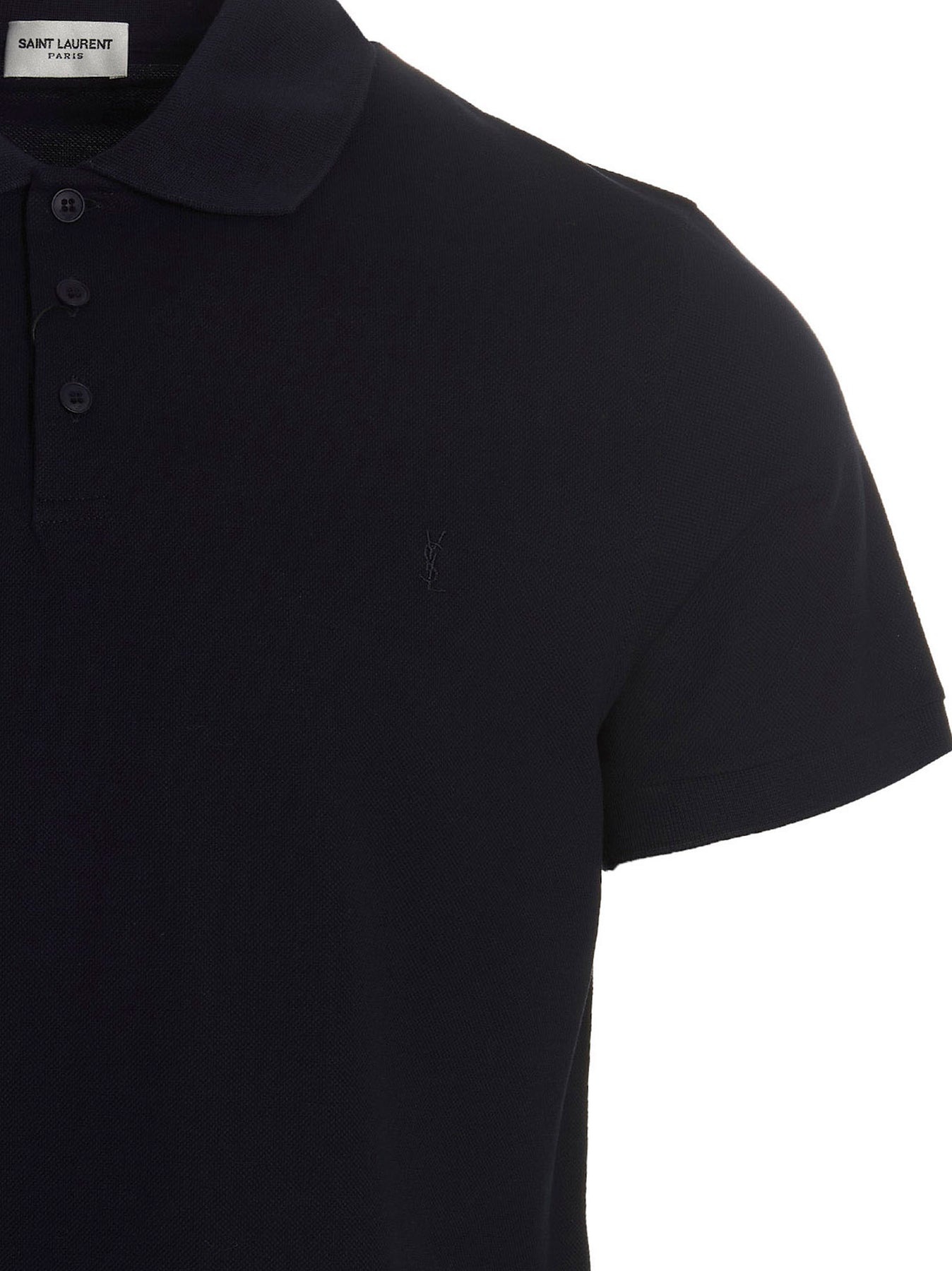 Embroidered Logo  Shirt Polo Blue - 3