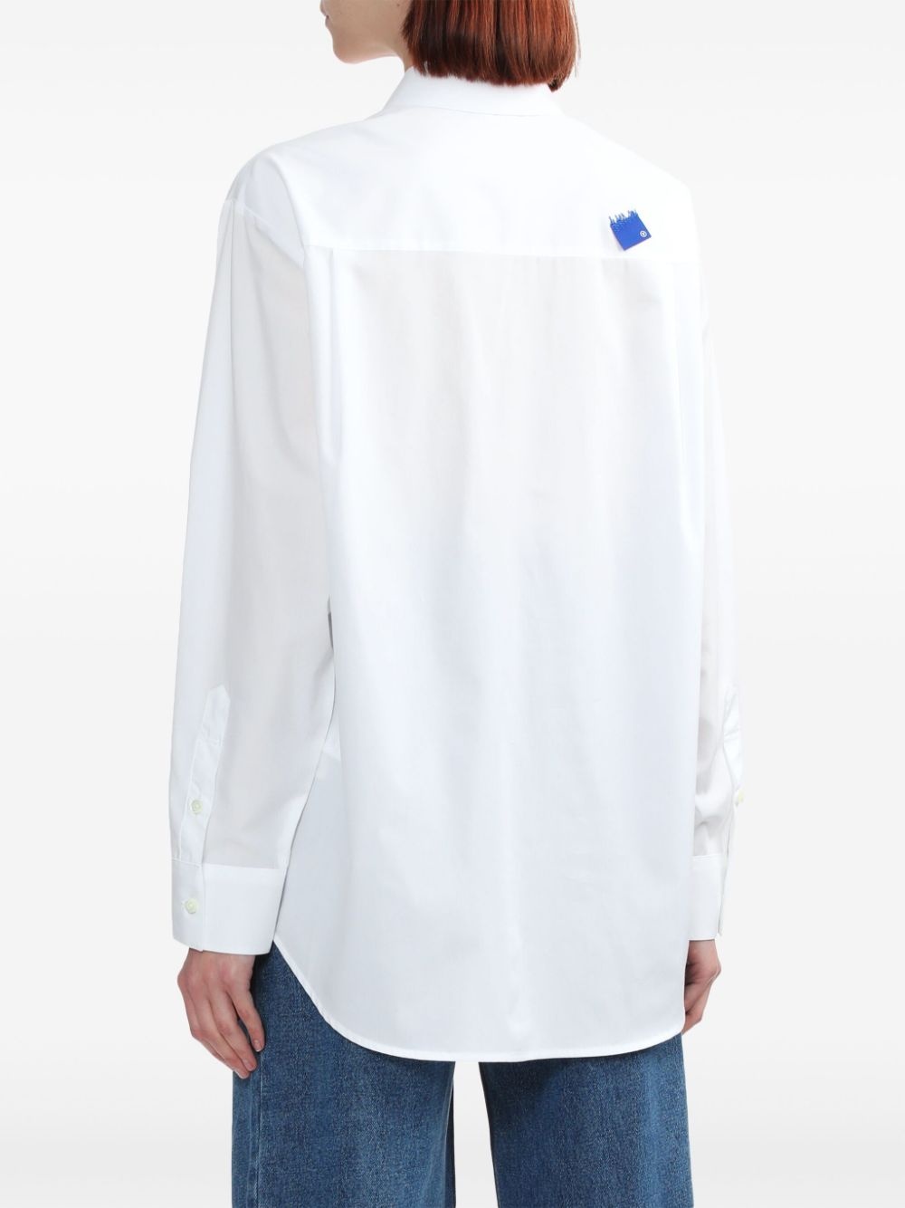 logo-embroidered cotton-poplin shirt - 4