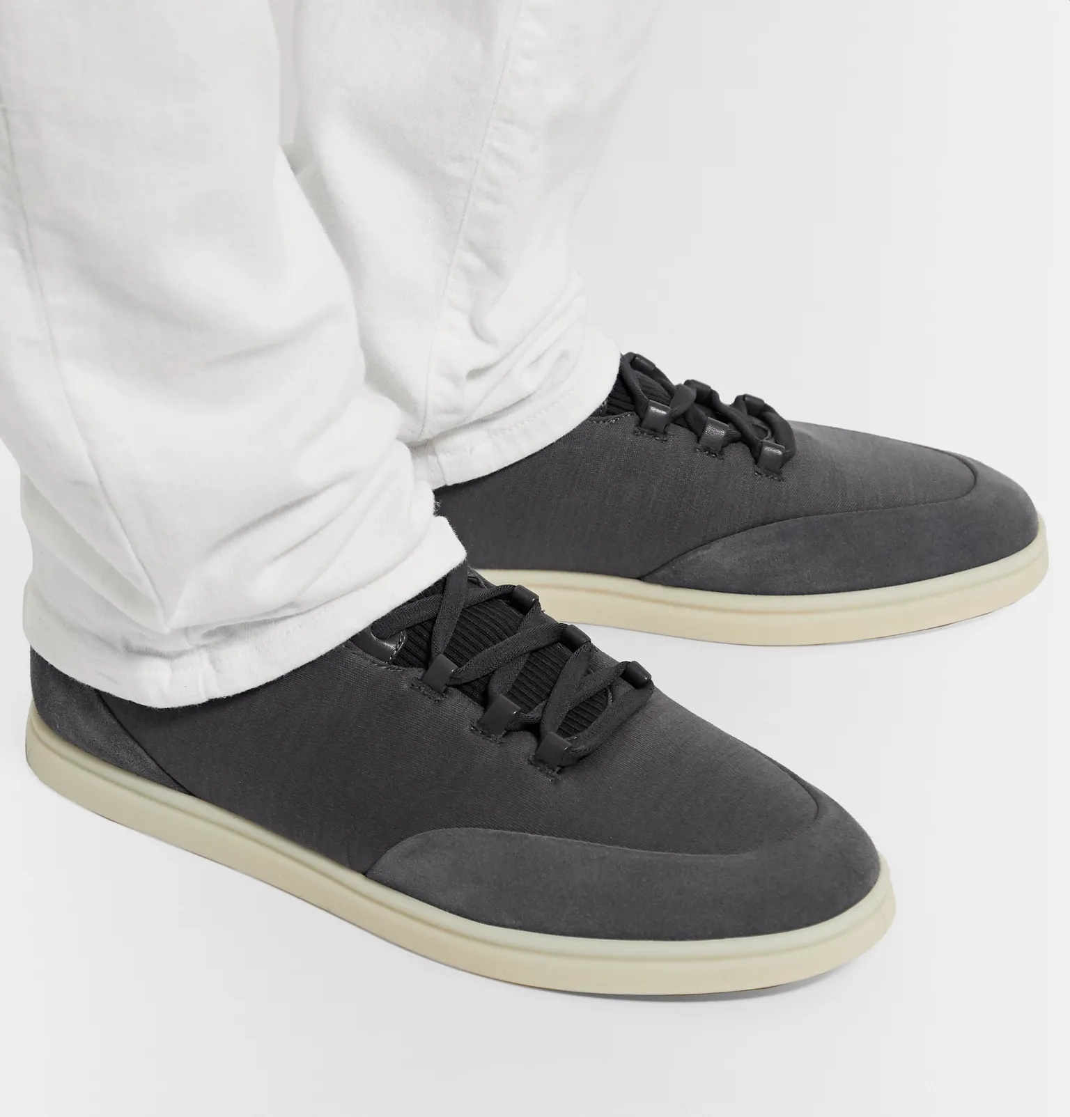 Soho Walk Suede-Trimmed Merino Wool Sneakers - 5