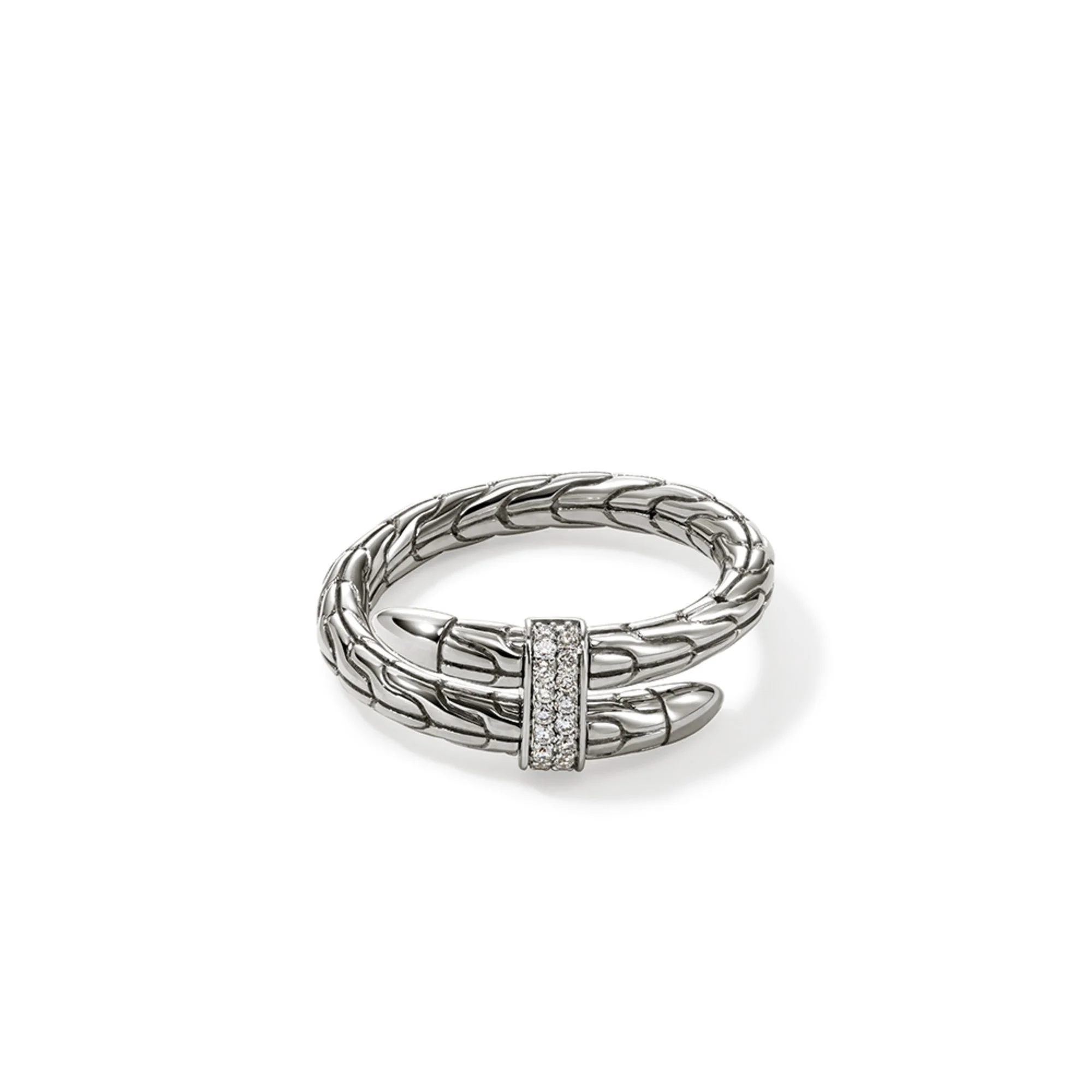 Spear Ring, Sterling Silver, Diamonds - 1