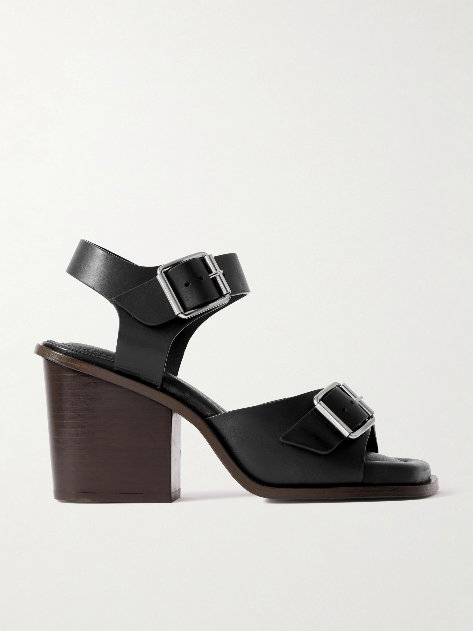 Leather sandals Black - 1