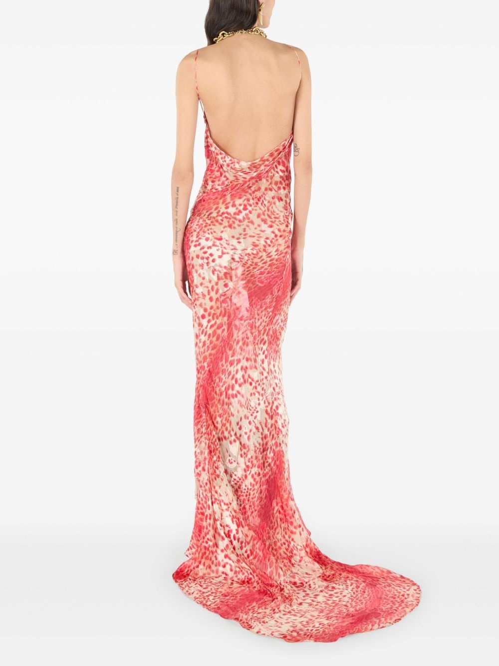 animal print maxi dress - 4