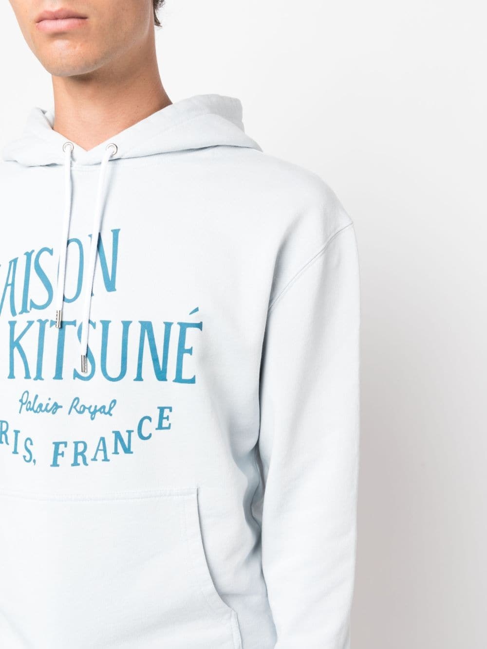 logo-print cotton hoodie - 5