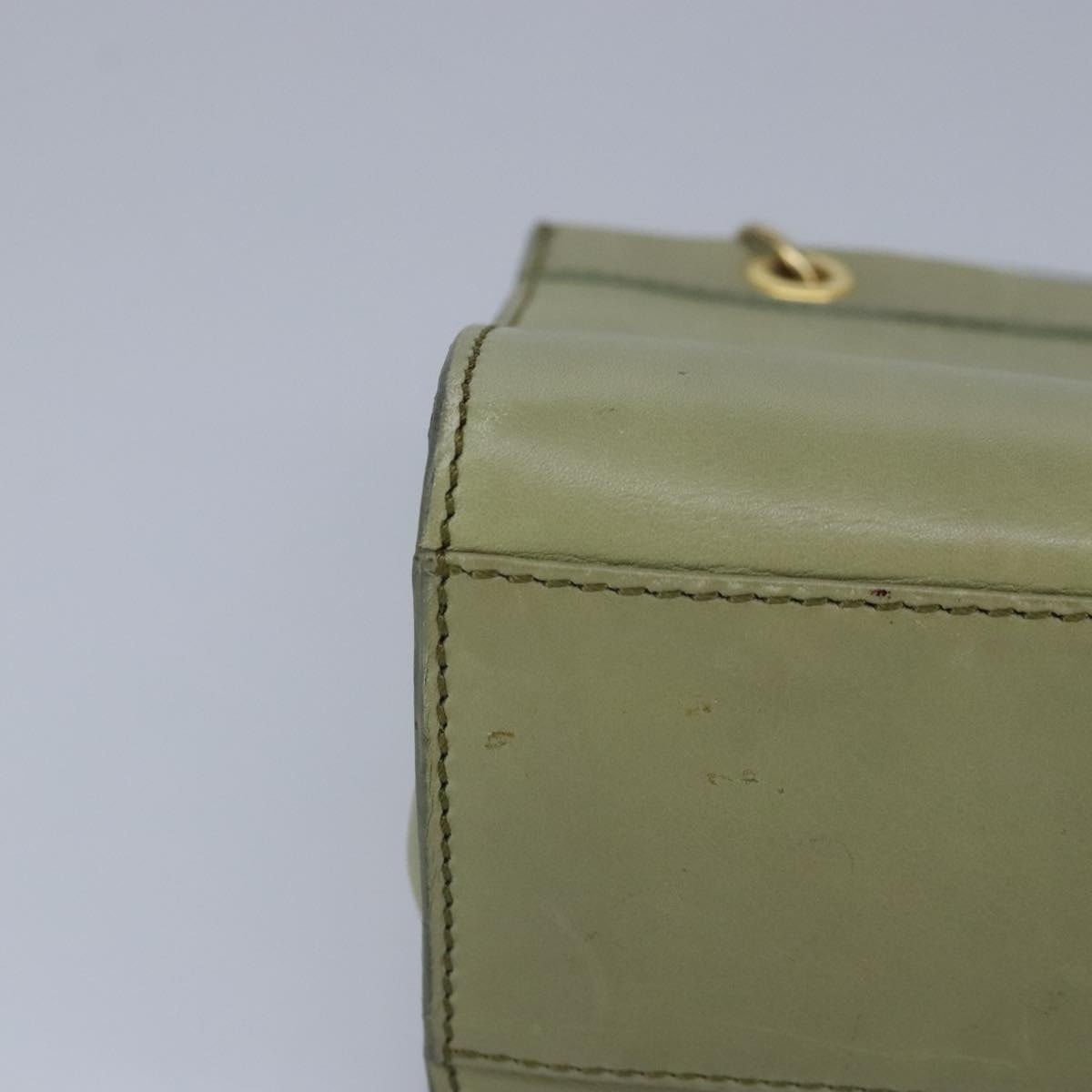 CELINE Hand Bag Leather Khaki - 10