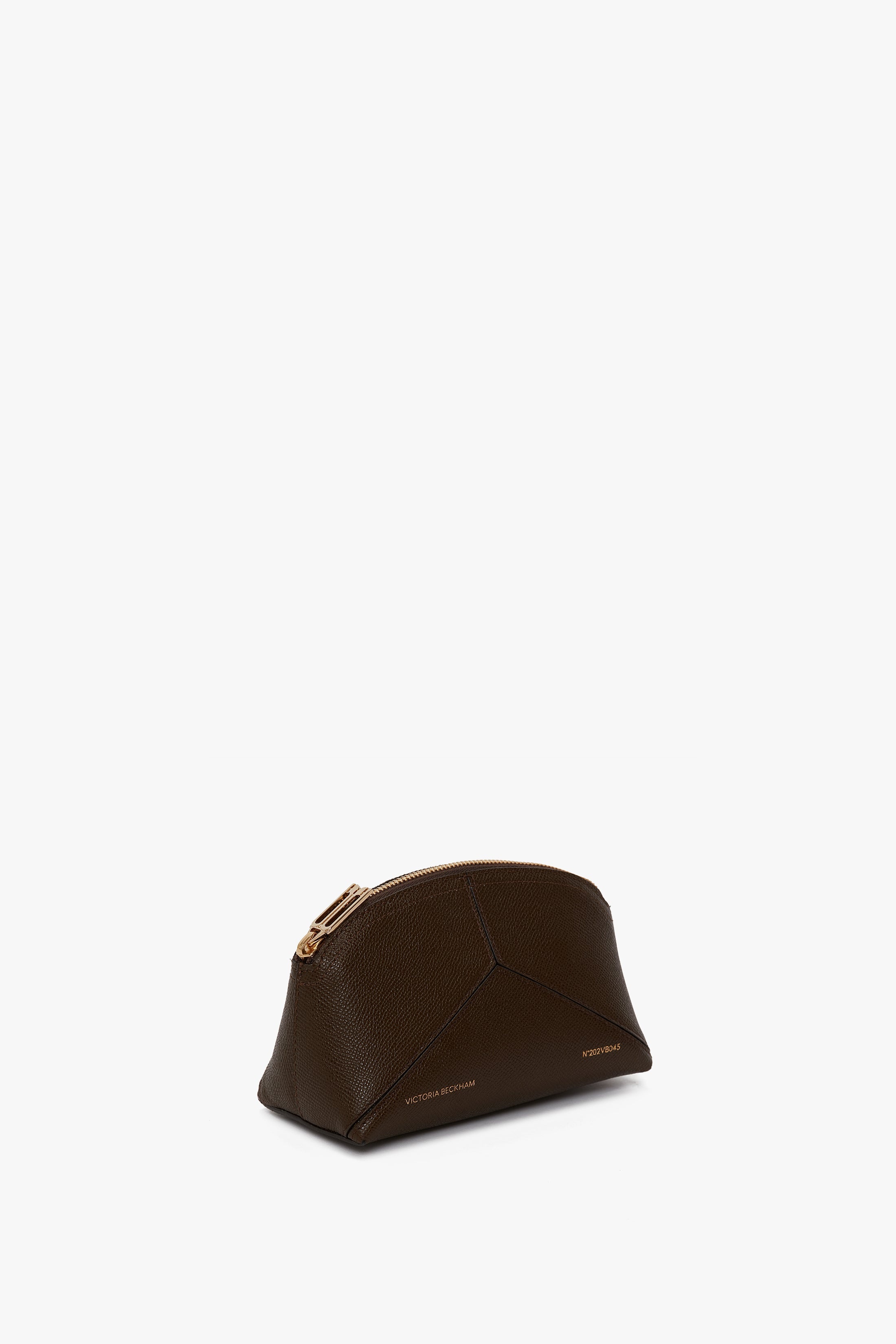Exclusive Victoria Mini Wash Bag In Khaki Leather - 7