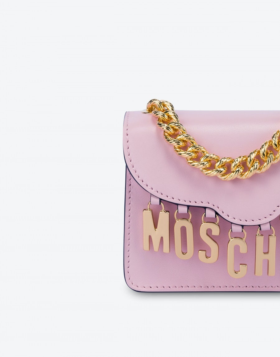 SMALL LETTERING CHARM SHOULDER BAG - 4