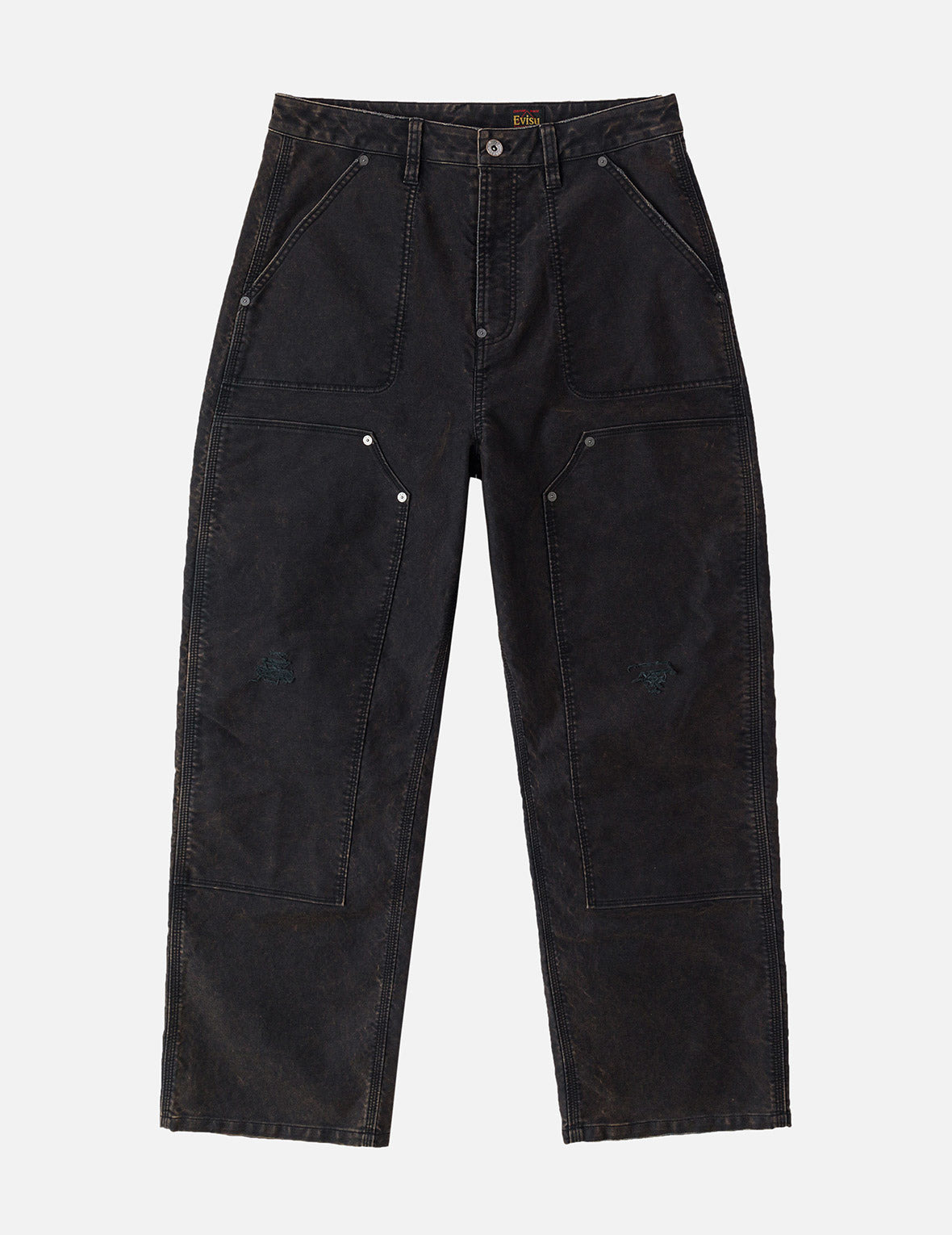Seagull Print and Multi-Pocket Regular Fit Cargo Pants - 4