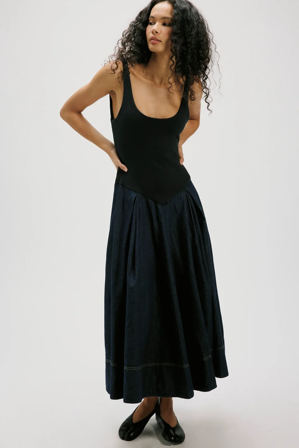 Elio Denim Midi Dress - 1