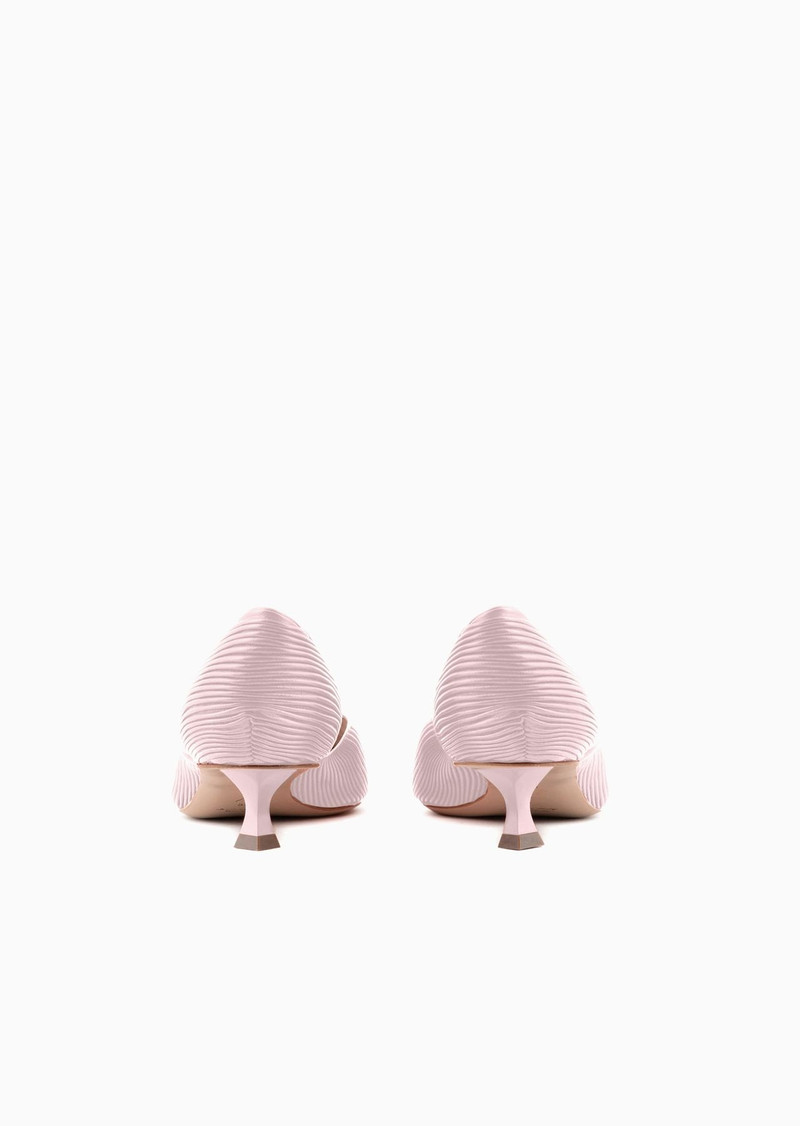 GIORGIO ARMANI Pleated crêpe de Chine d'Orsay court shoes outlook