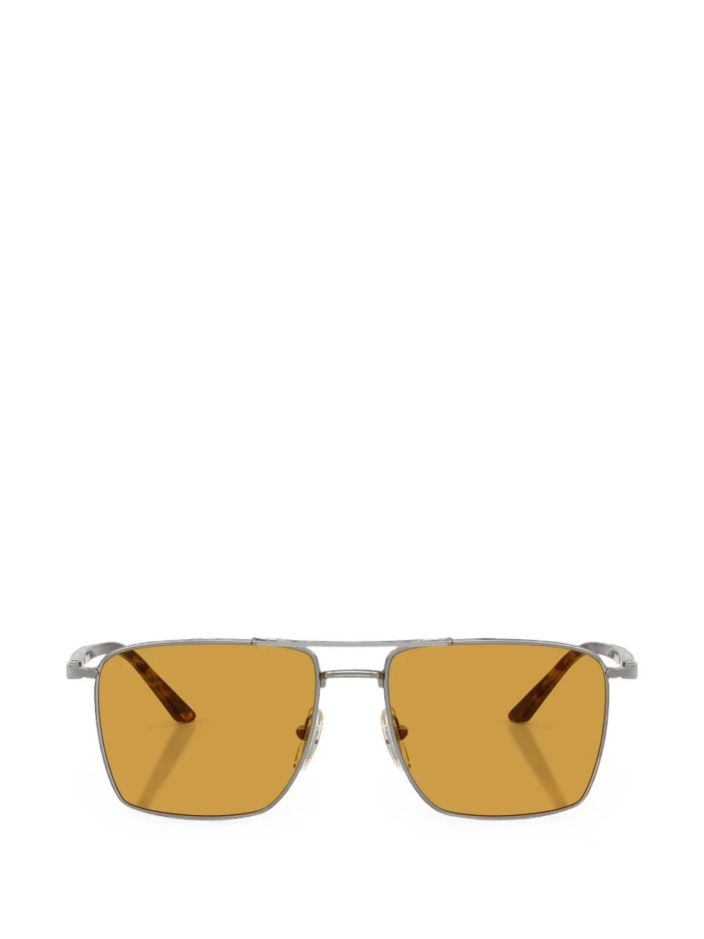 square-frame double-bridge sunglasses - 1
