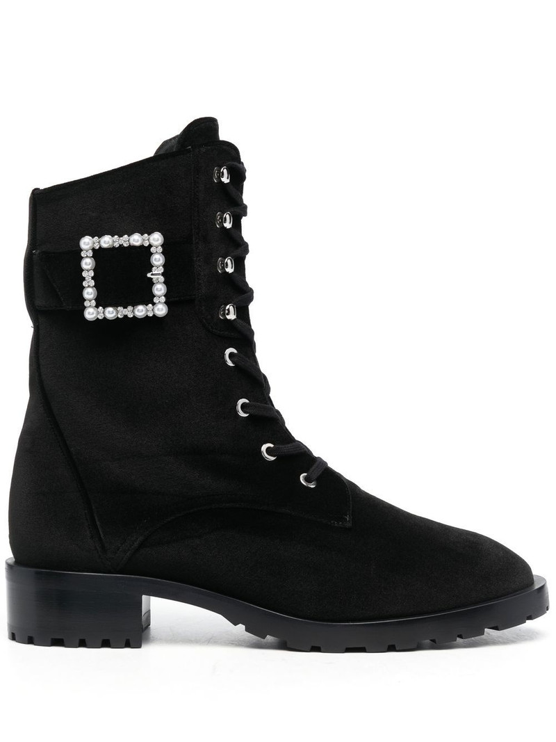 40mm buckle-fastening lace-up boots 1