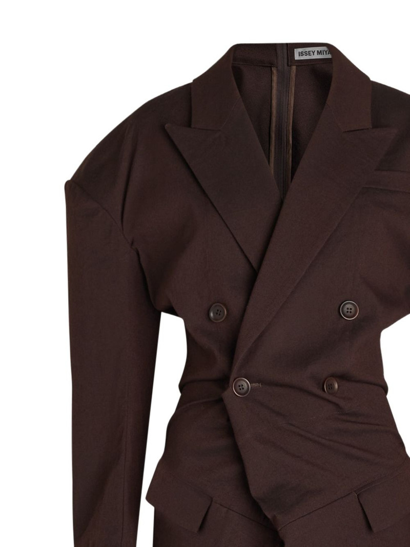 ISSEY MIYAKE double-breasted midi dress outlook