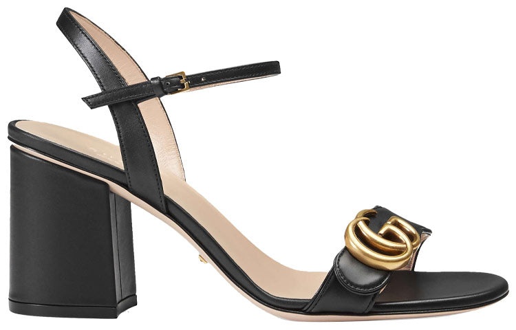 (WMNS) Gucci G Heel Sandals 'Black' 453379-A3N00-1000 - 2