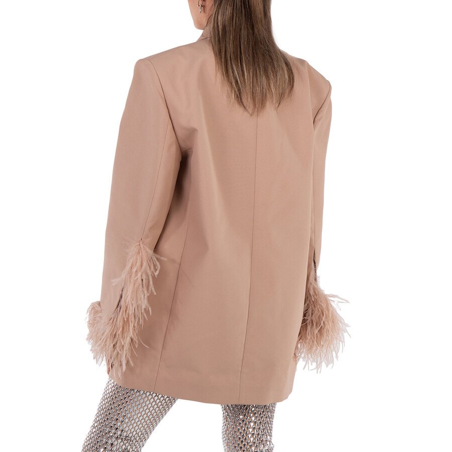 Valentino Ladies Sand Feather Embroidered Jacket - 5