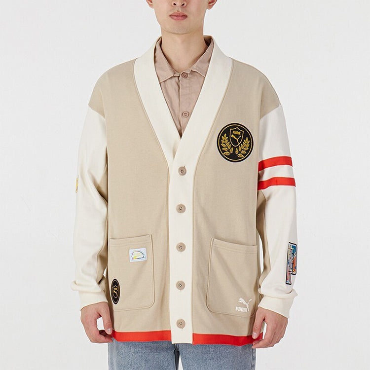 PUMA Mix Badge Long Cardigan 'Beige' 537004-64 - 3