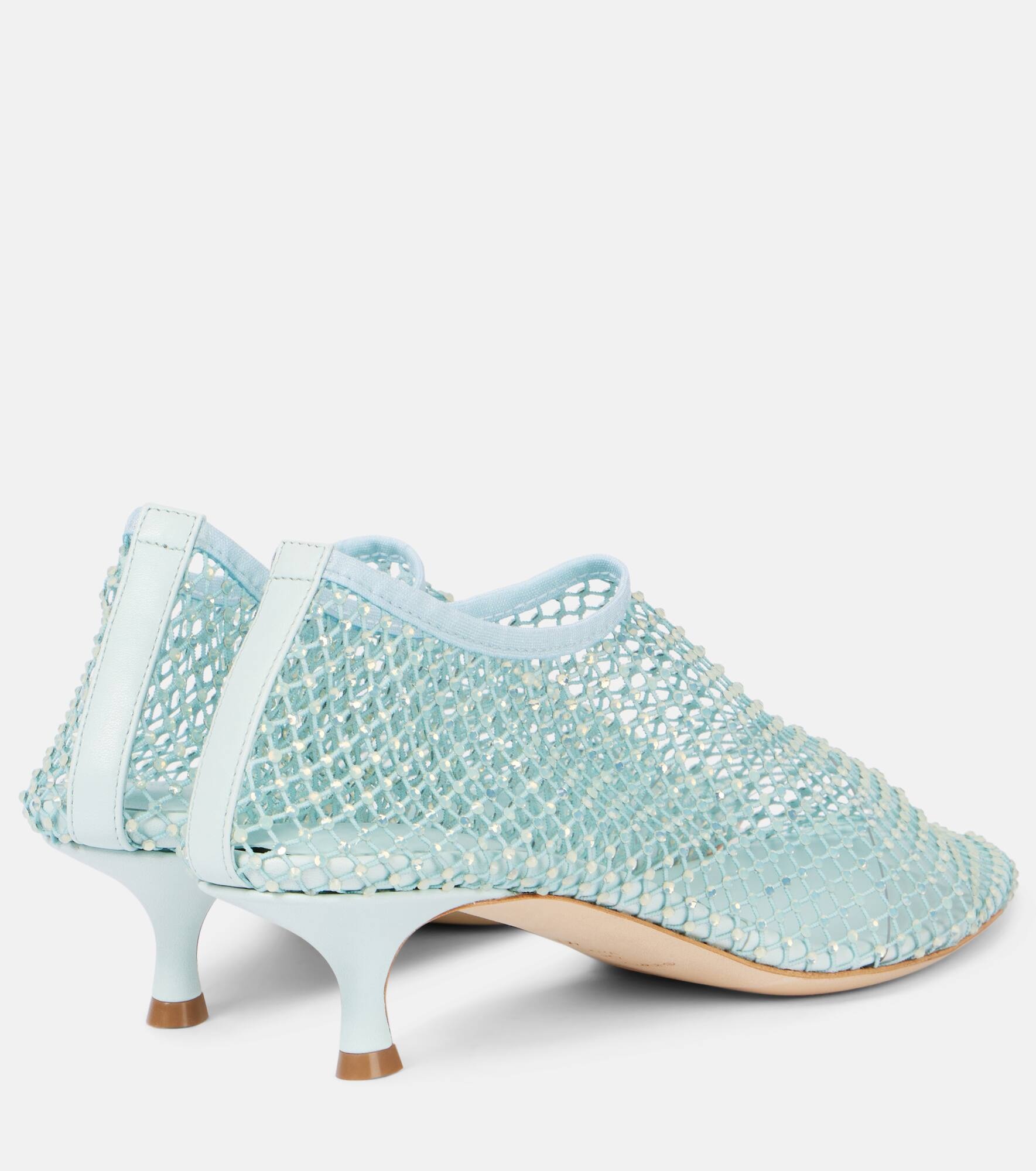 Minette embellished fishnet pumps - 2
