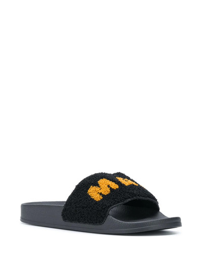 Marni jacquard logo pool slides outlook