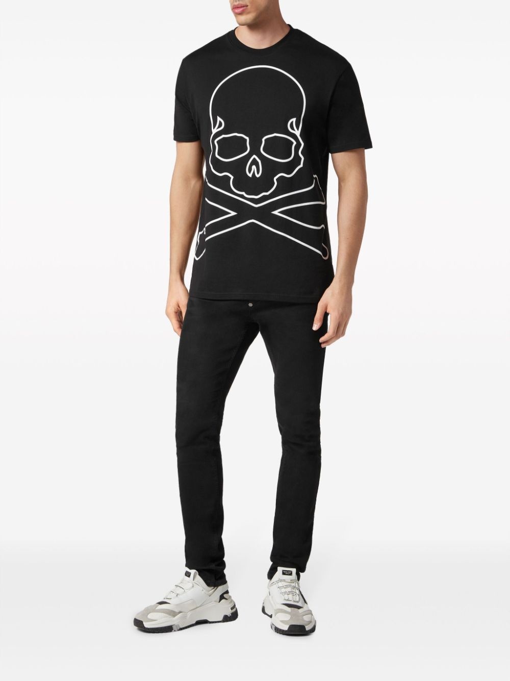 skull-print cotton T-shirt - 2