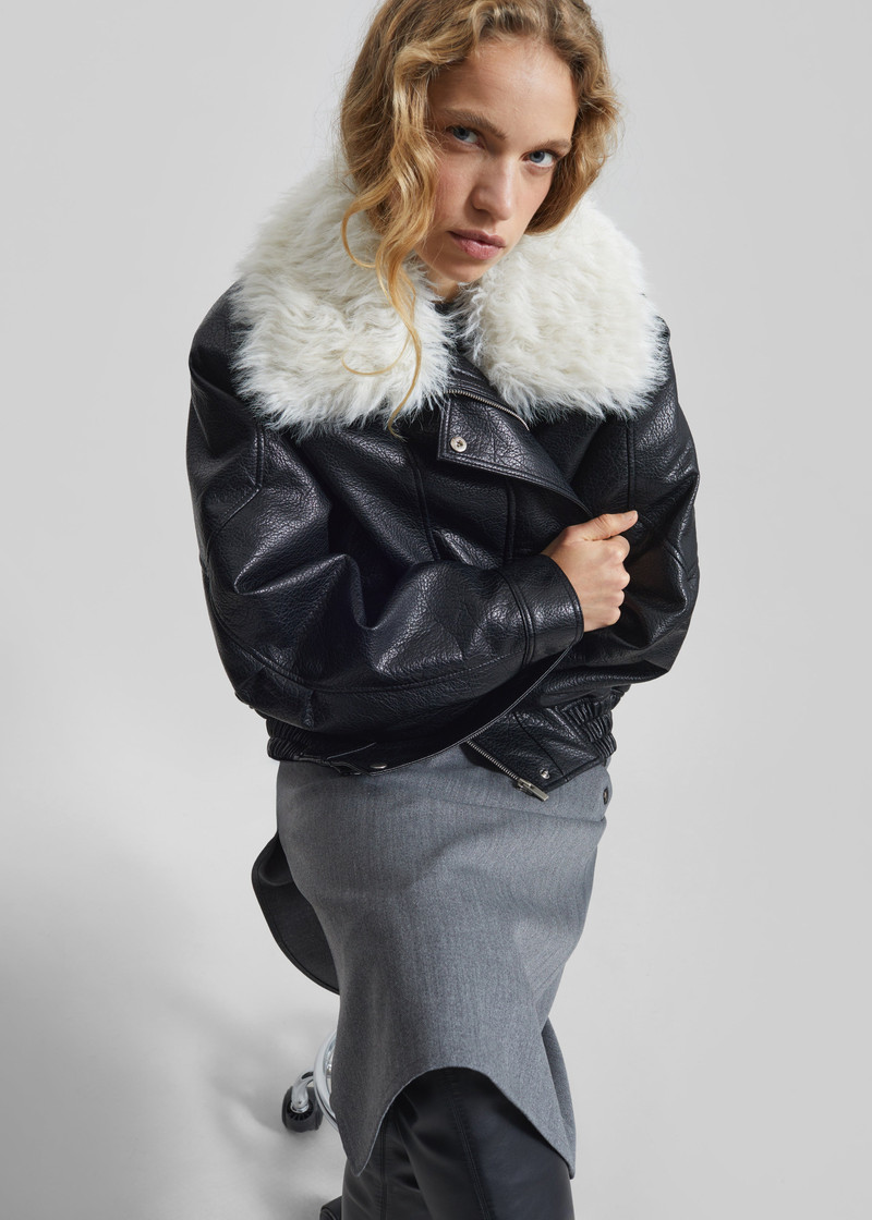 Gemonio Faux Leather Jacket - Black 5