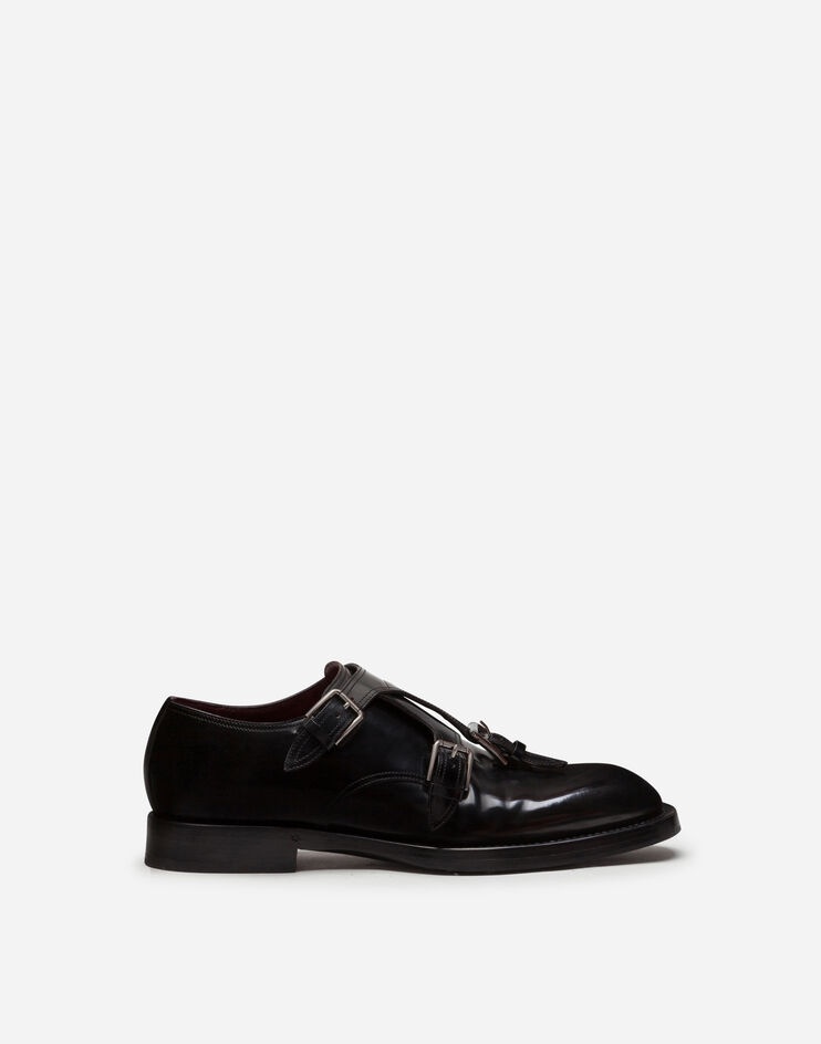 Brushed calfskin monk strap shoes - 1