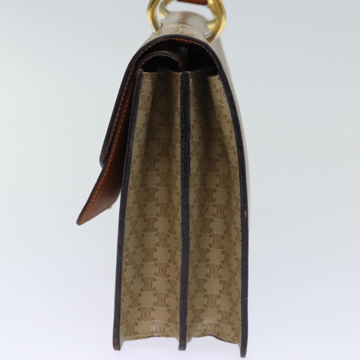 CELINE Macadam Canvas Hand Bag Beige - 4