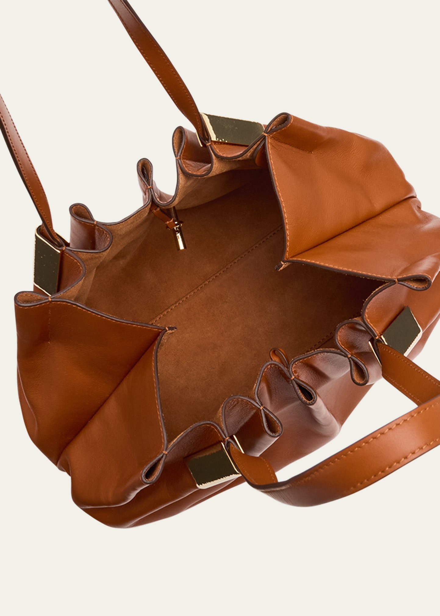 Isadora Mini Ruched Leather Tote Bag - 4