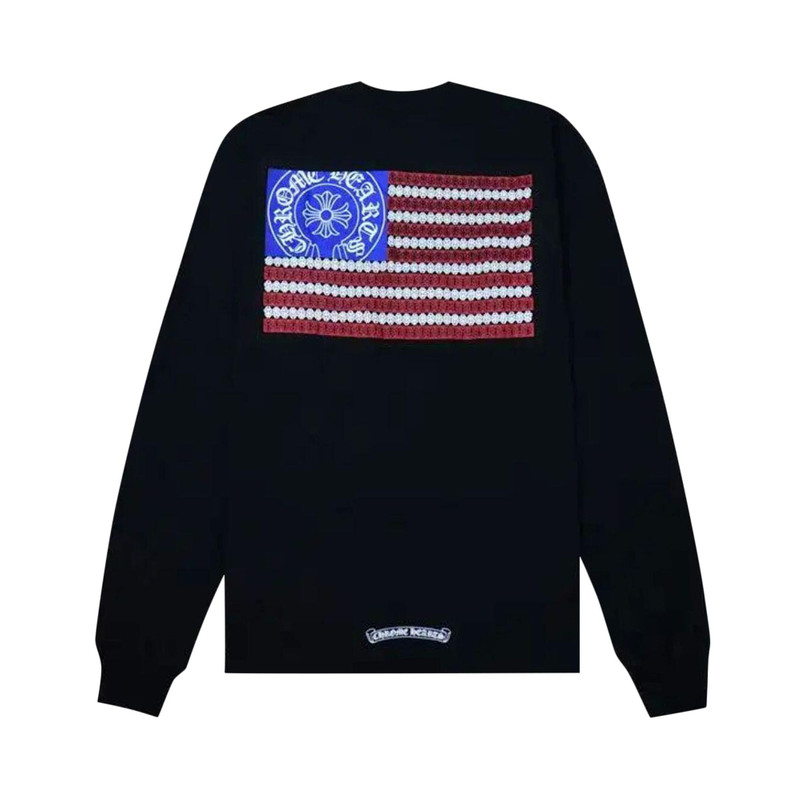 Chrome Hearts Chrome Hearts USA Flag Pocket Long-Sleeve 'Black' outlook