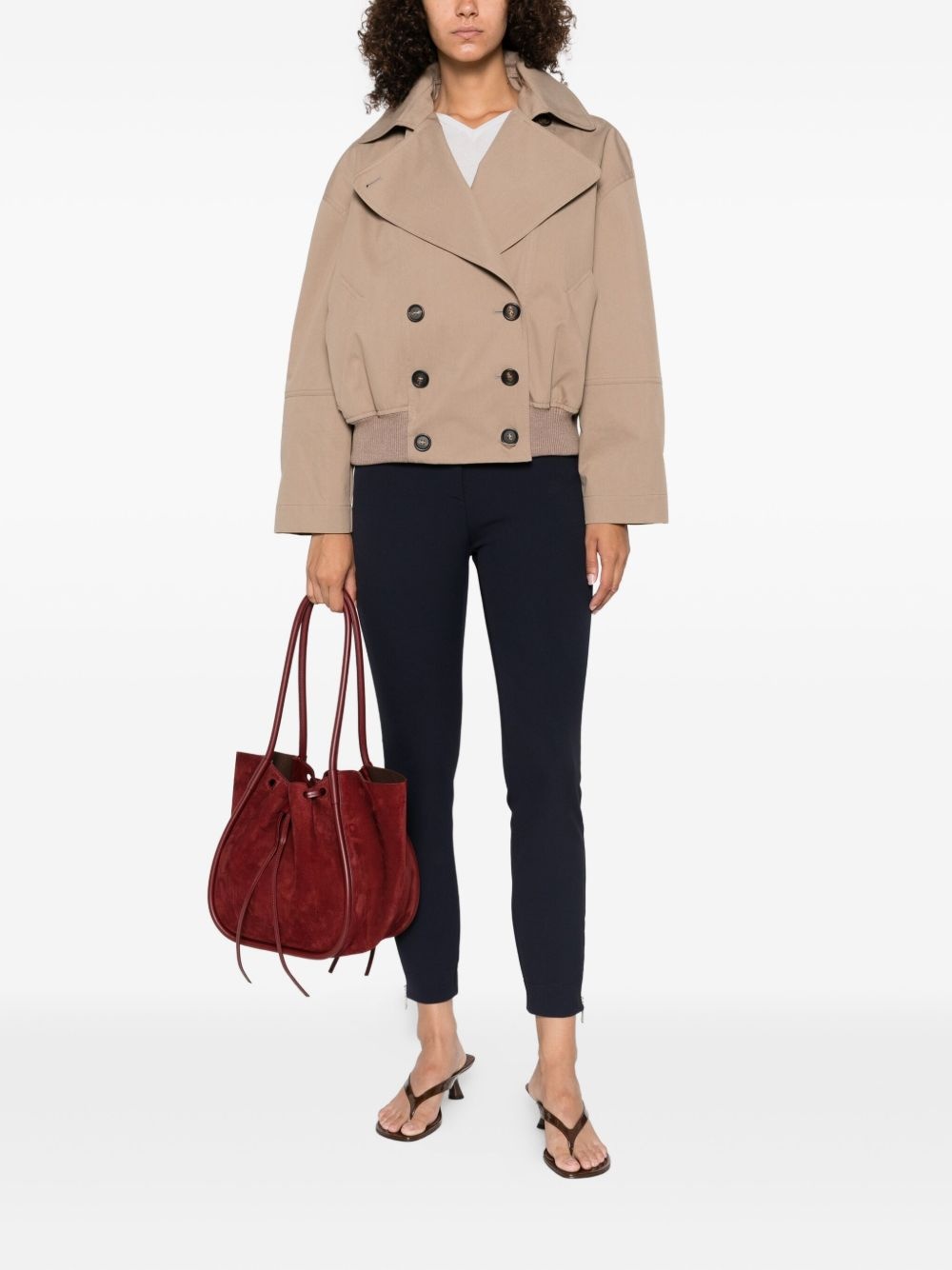 zip-detailing skinny trousers - 2