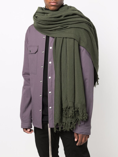 Rick Owens knitted blanket scarf outlook