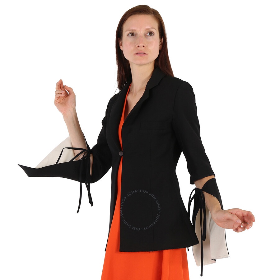 Loewe Ladies Tie-cut Sleeve Panel Linen Jacket - 5