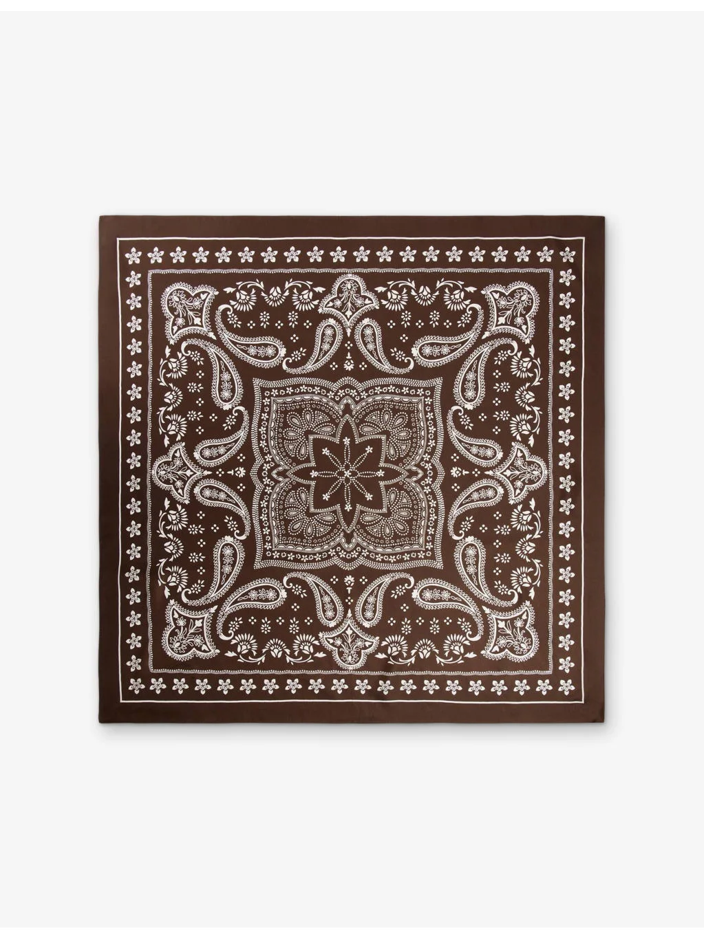Bandana-Print Square Silk Scarf - 1