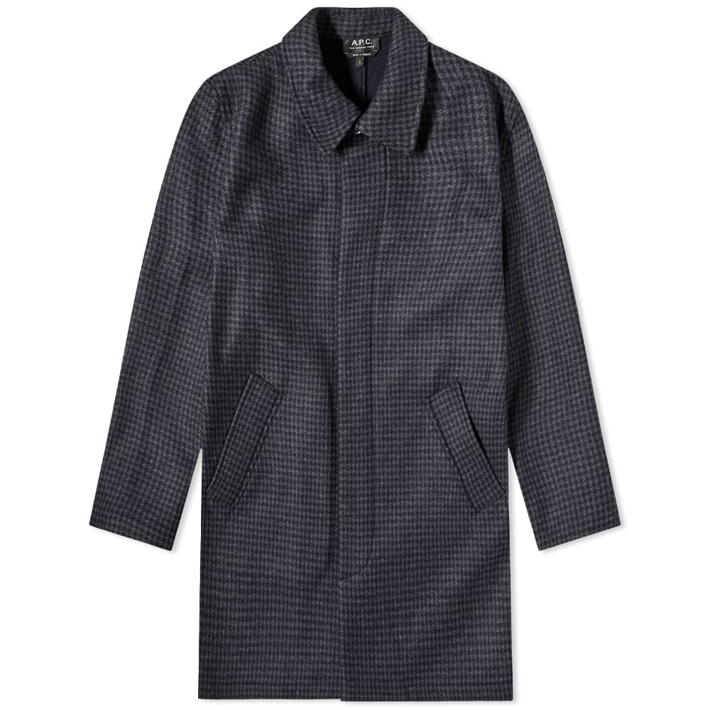 A.P.C. Flynn Houndstooth Wool Mac - 1