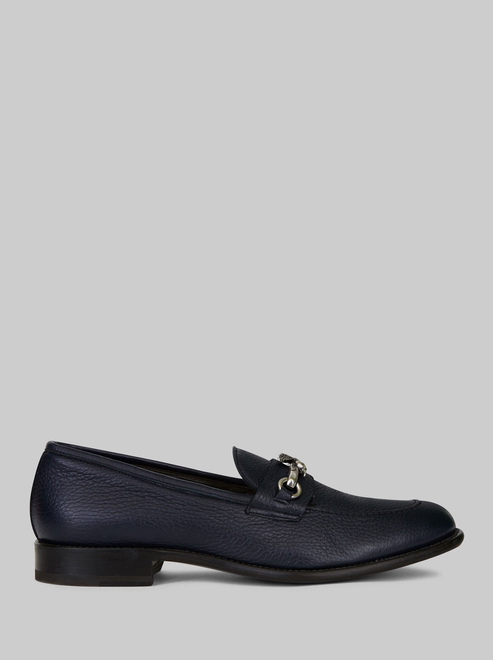 LEATHER LOAFERS WITH PEGASO - 1