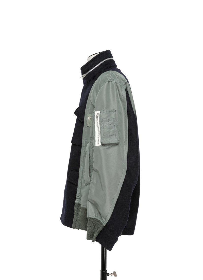 sacai Wool Melton x Nylon Twill Blouson outlook