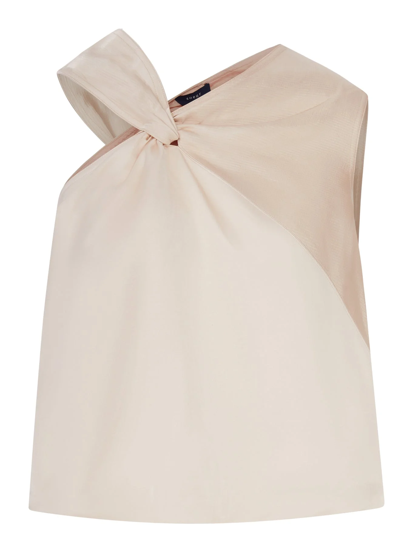 LUCIANA ONE-SHOULDER TOP WITH KNOT DETAIL - 1