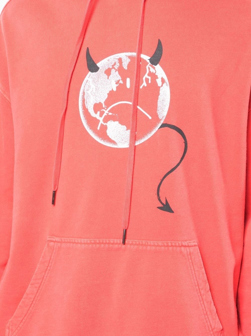 graphic-print cotton hoodie - 5