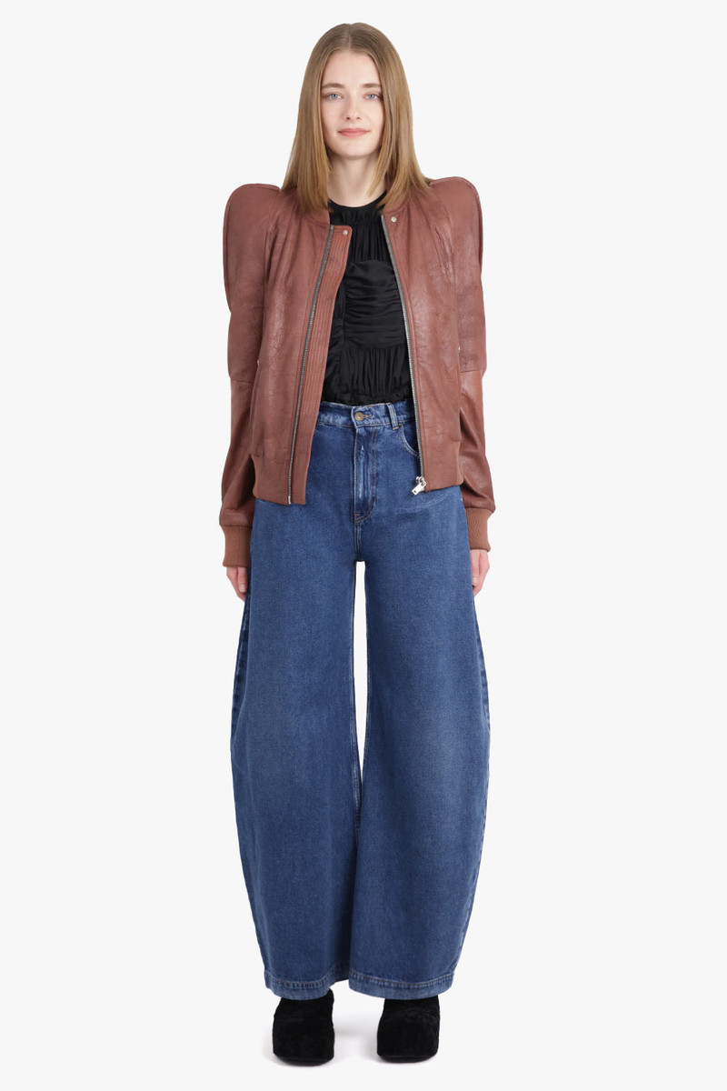 Rick Owens METRO FLIGHT LEATHER BOMBER JACKET | BROWN outlook