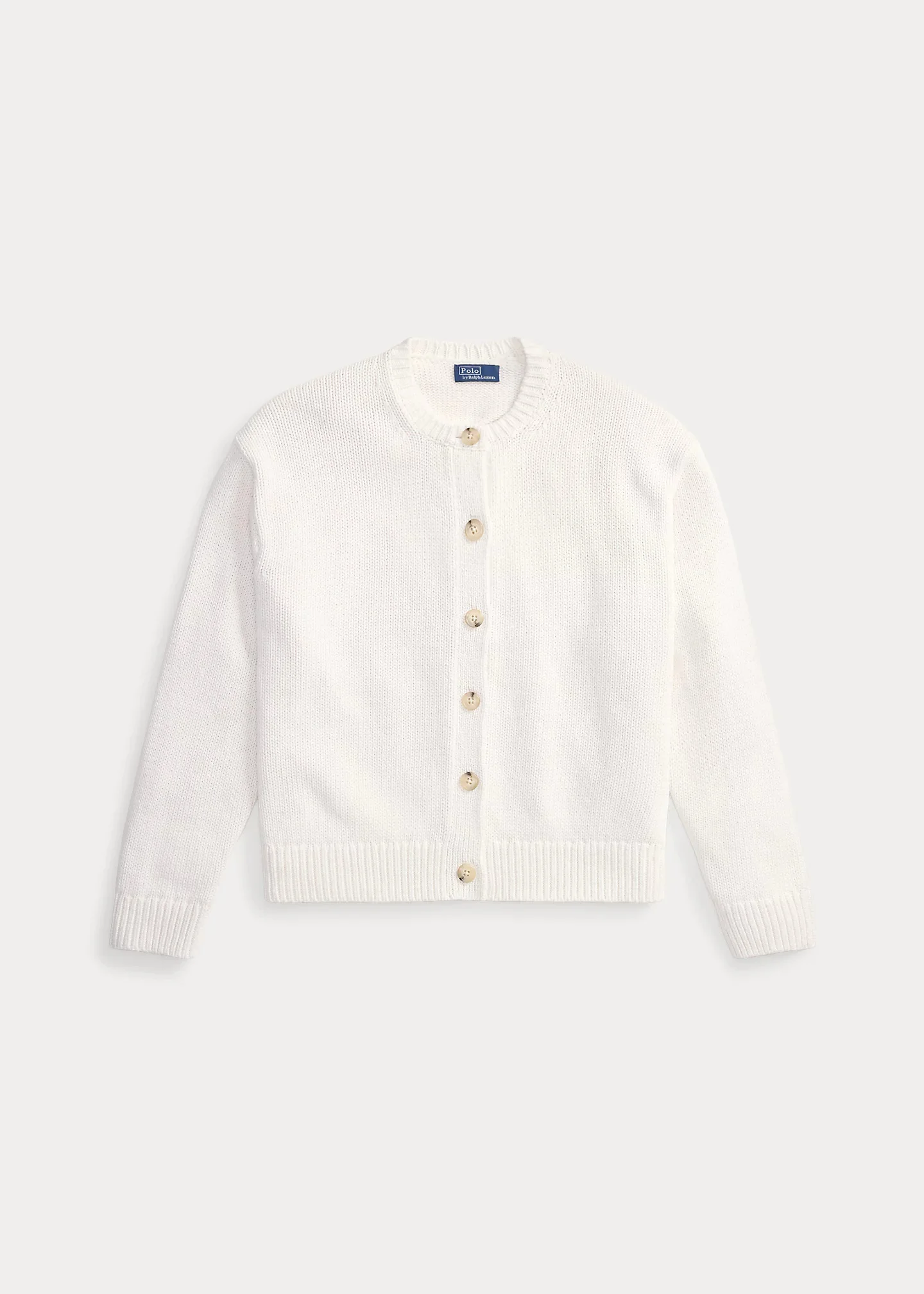 Linen-Blend Crewneck Cardigan - 1