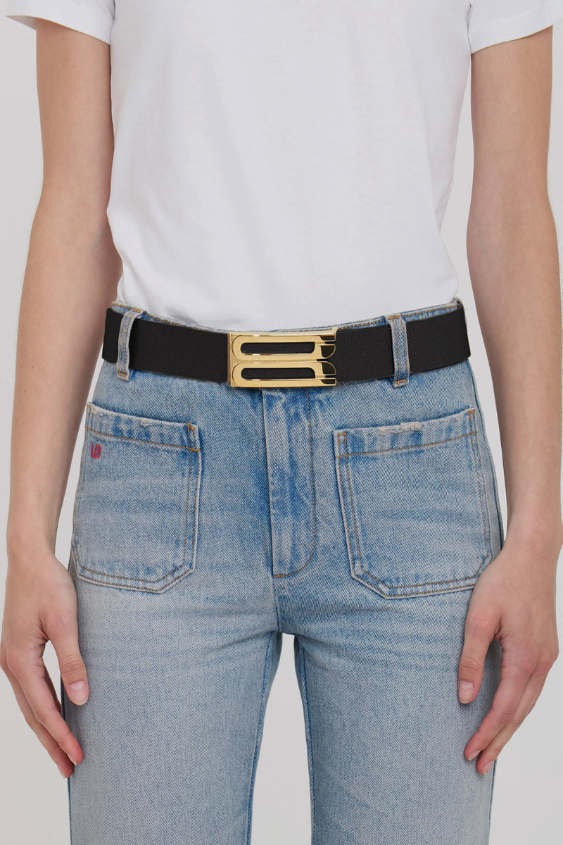 Victoria Beckham Jumbo Dorian Belt In Black Leather outlook