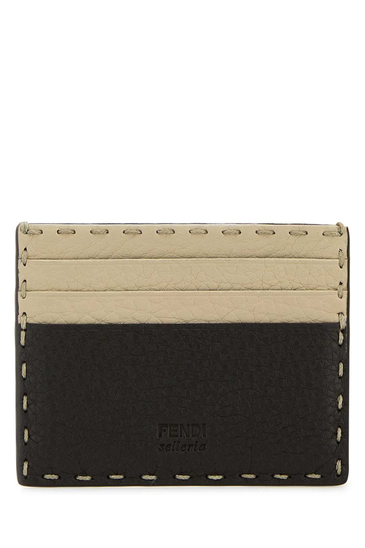 Fendi Men Two-Tone Leather Sellerie Card Holder - 3