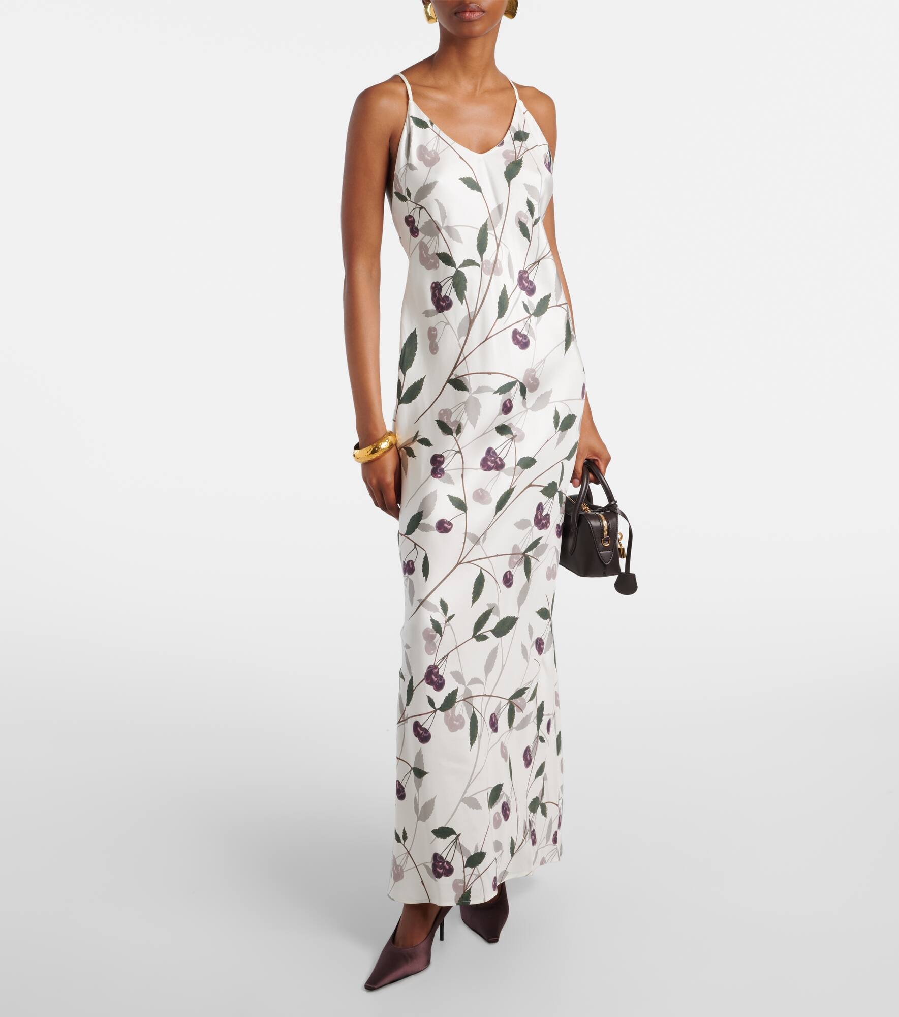 Printed silk maxi dress - 2