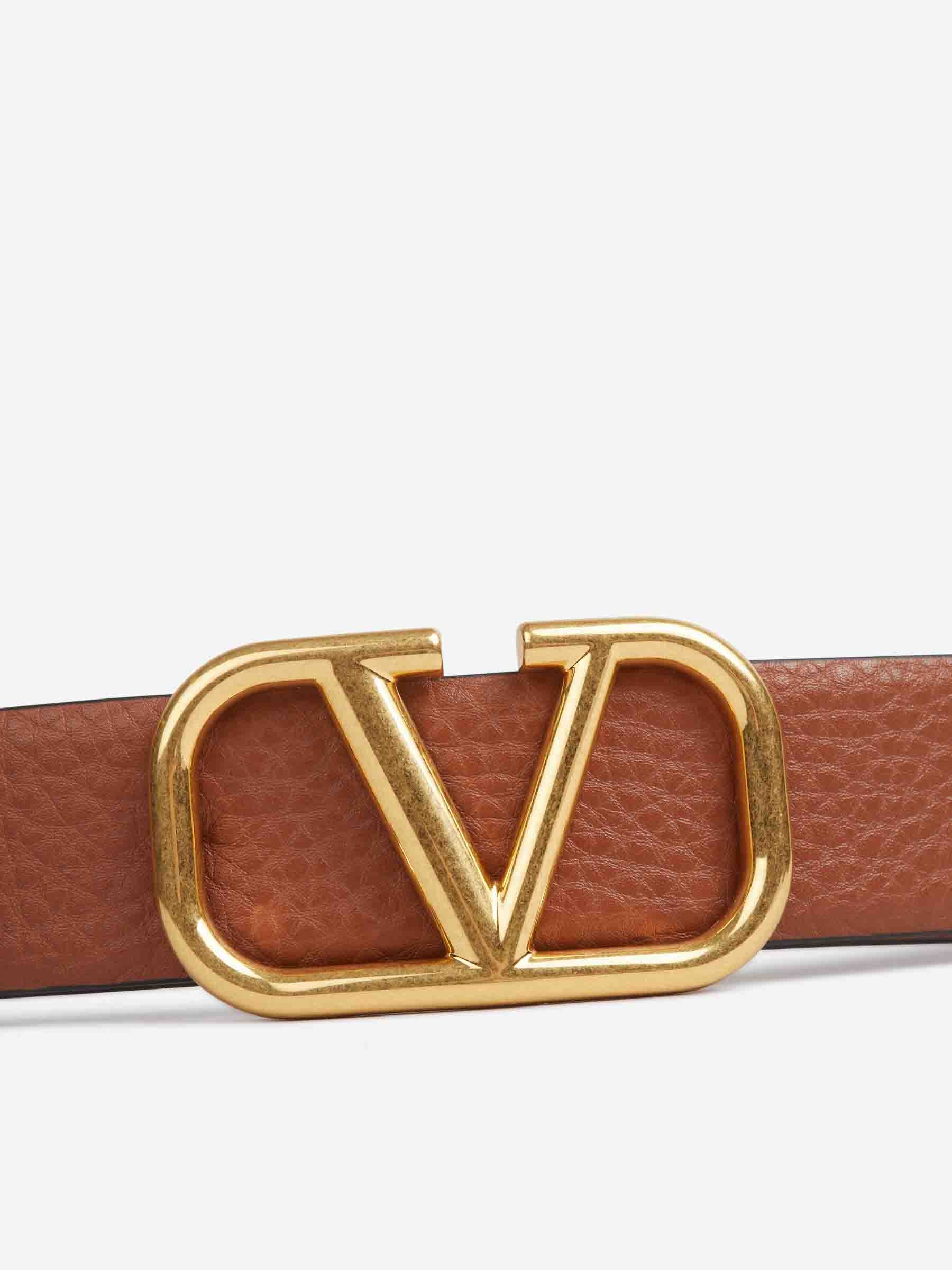 VLOGO LEATHER BELT - 3