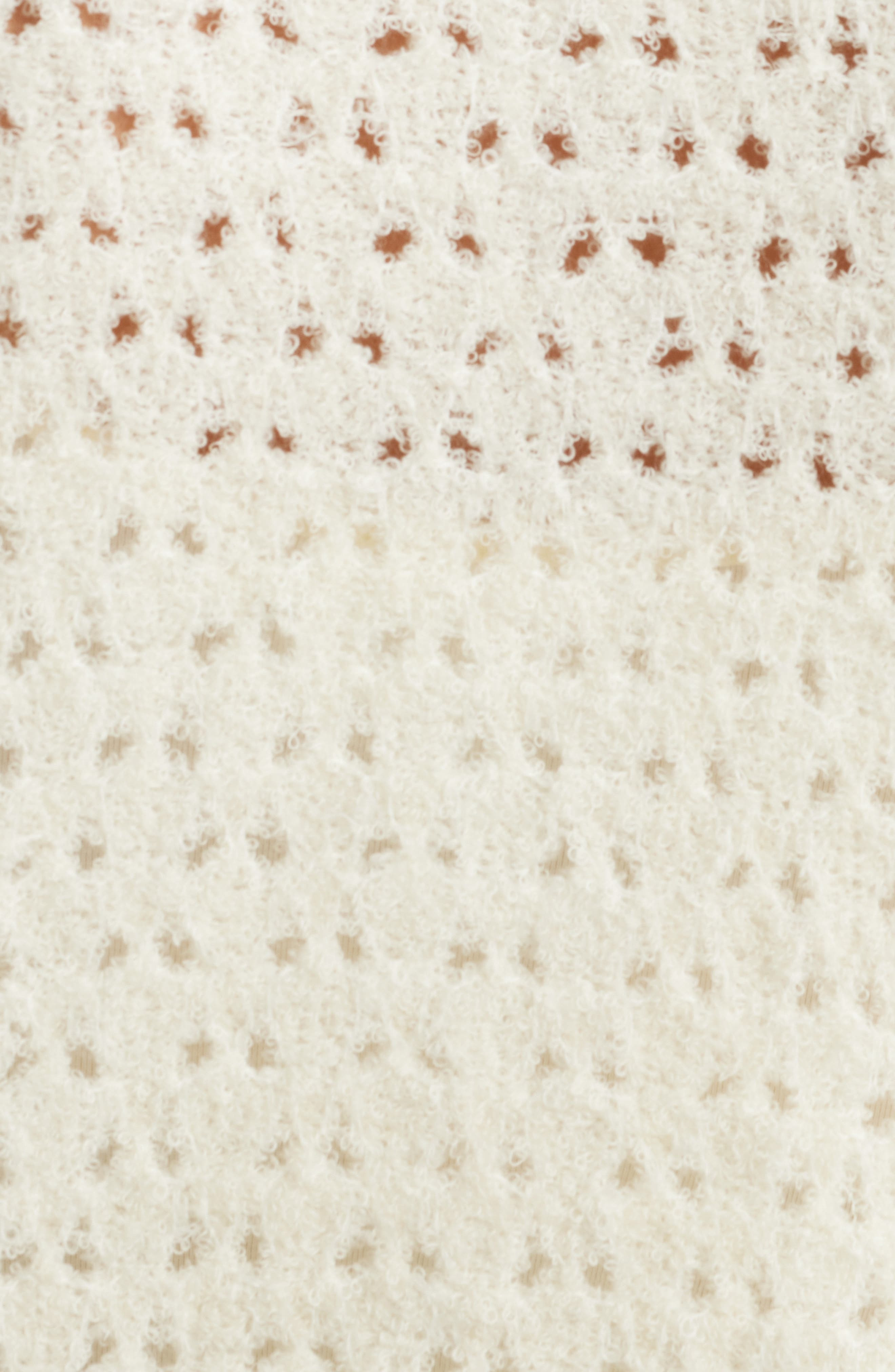 FRAME The Chenille Open Stitch Cardigan in Cream at Nordstrom - 6