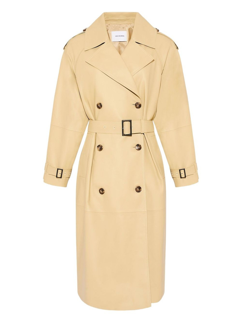 belted leather trench coat 1